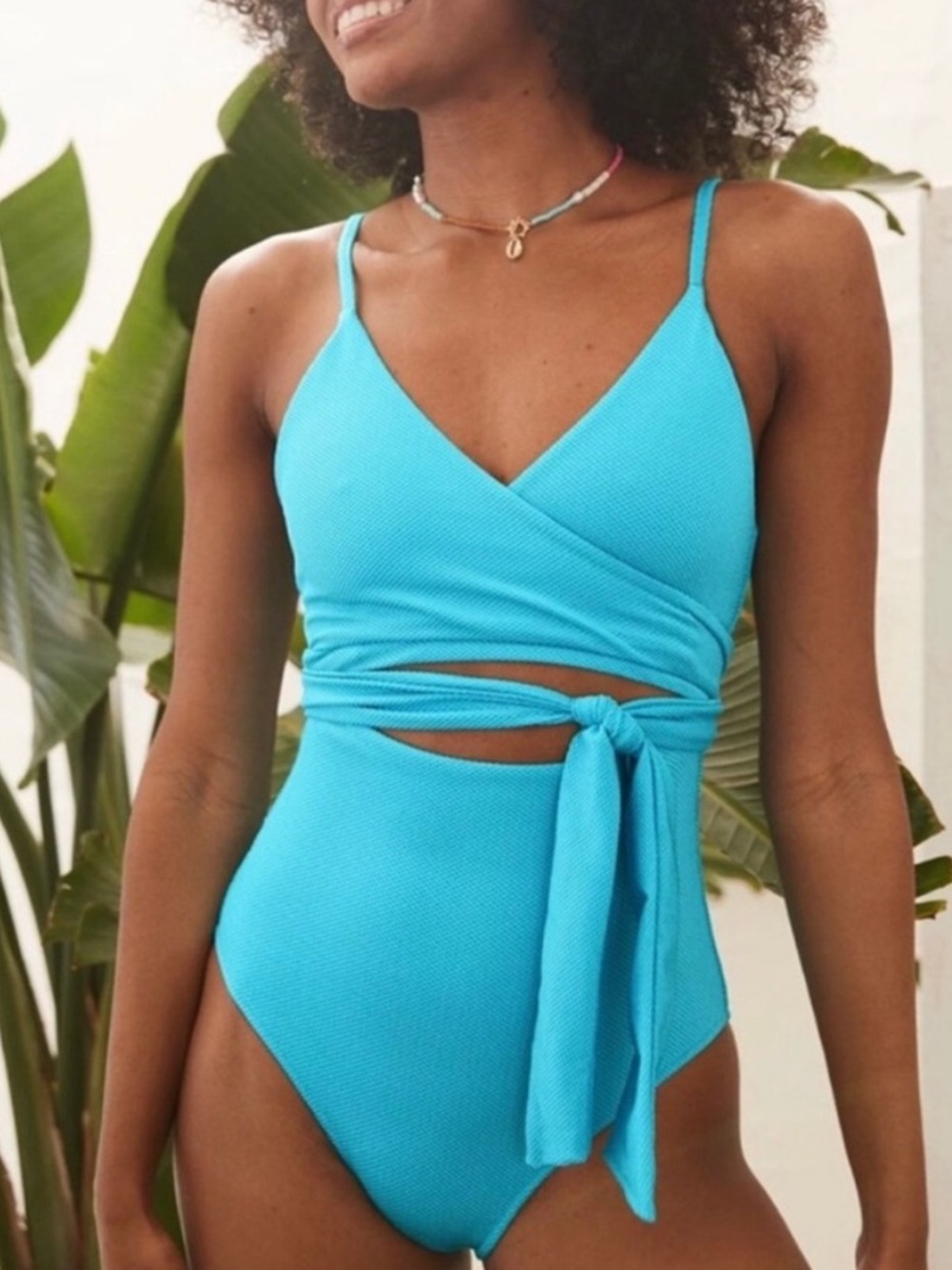 aerie Medium Long One-Piece Swimsuit Shine Pique - Picture 14 of 15